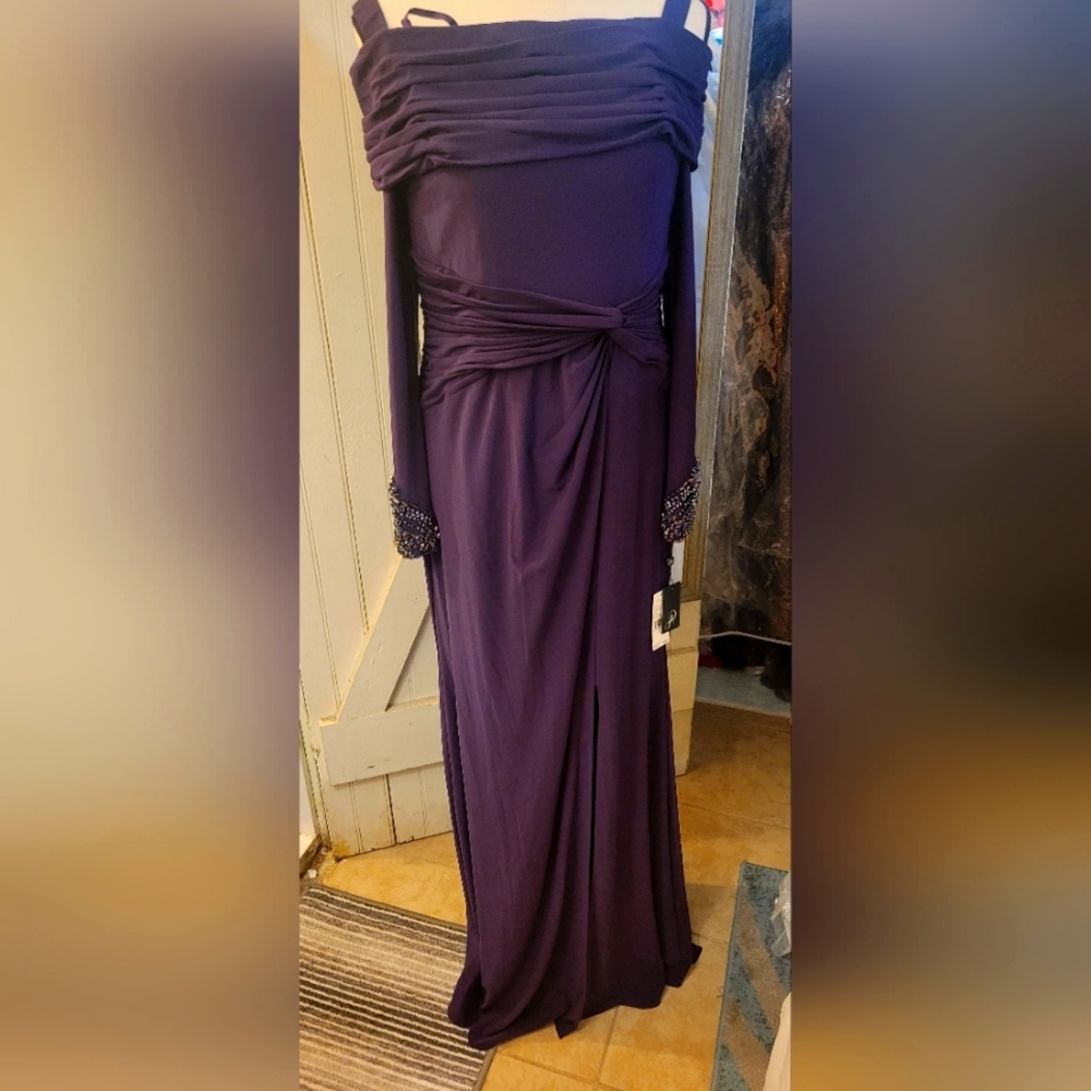 Elegant Purple Evening Gown